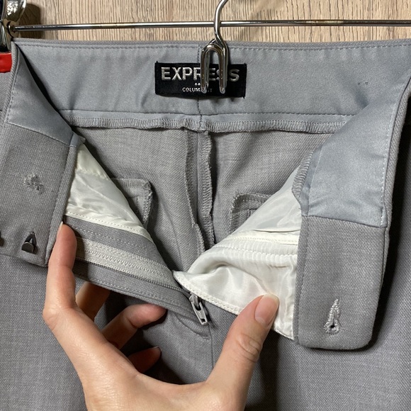 Columnist straight leg MID rise 6 LONG Light Heather Grey  Great condit worn 4x - Picture 7 of 16